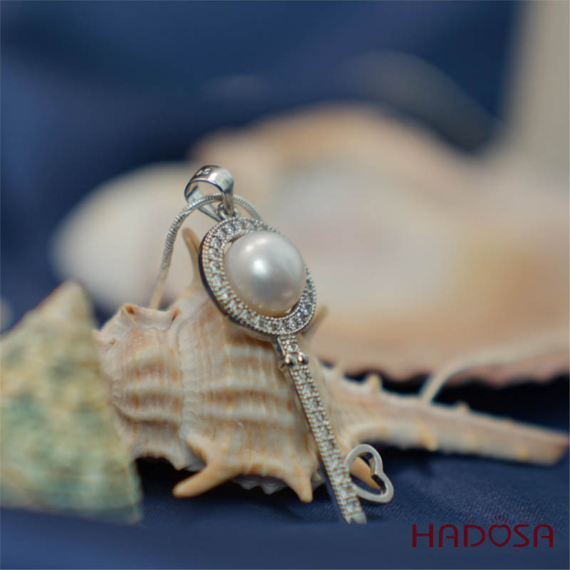 Mặt dây chuyền ngọc trai 9-10mm bạc 925