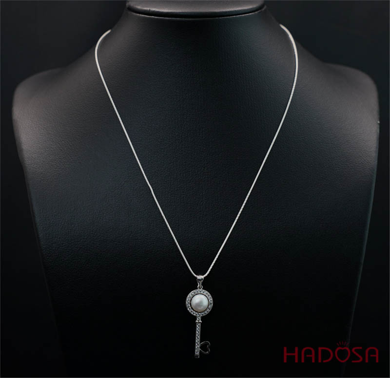 Mặt dây chuyền ngọc trai 9-10mm bạc 925