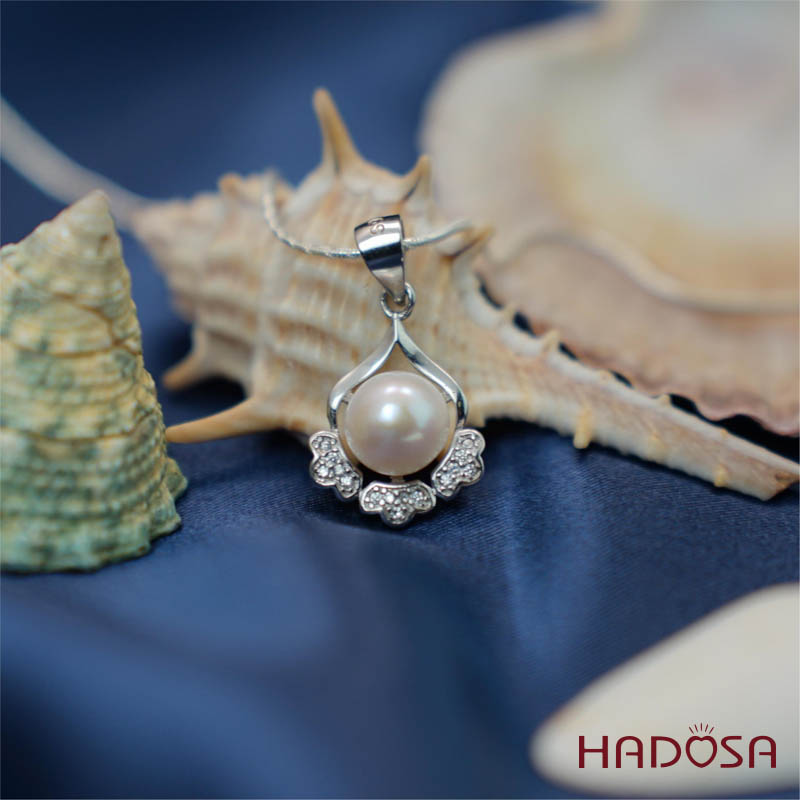 Mặt dây chuyền ngọc trai 8mm bạc 925