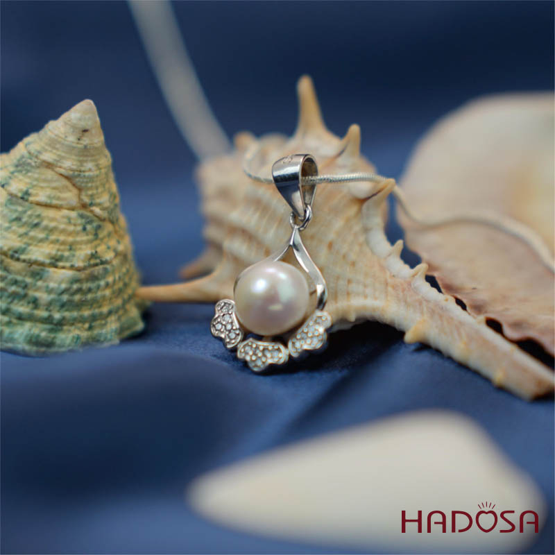 Mặt dây chuyền ngọc trai 8mm bạc 925