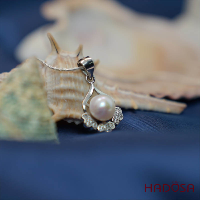 Mặt dây chuyền ngọc trai 8mm bạc 925