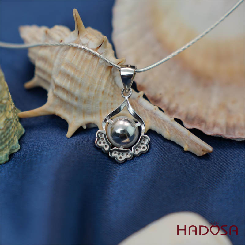 Mặt dây chuyền ngọc trai 8mm bạc 925