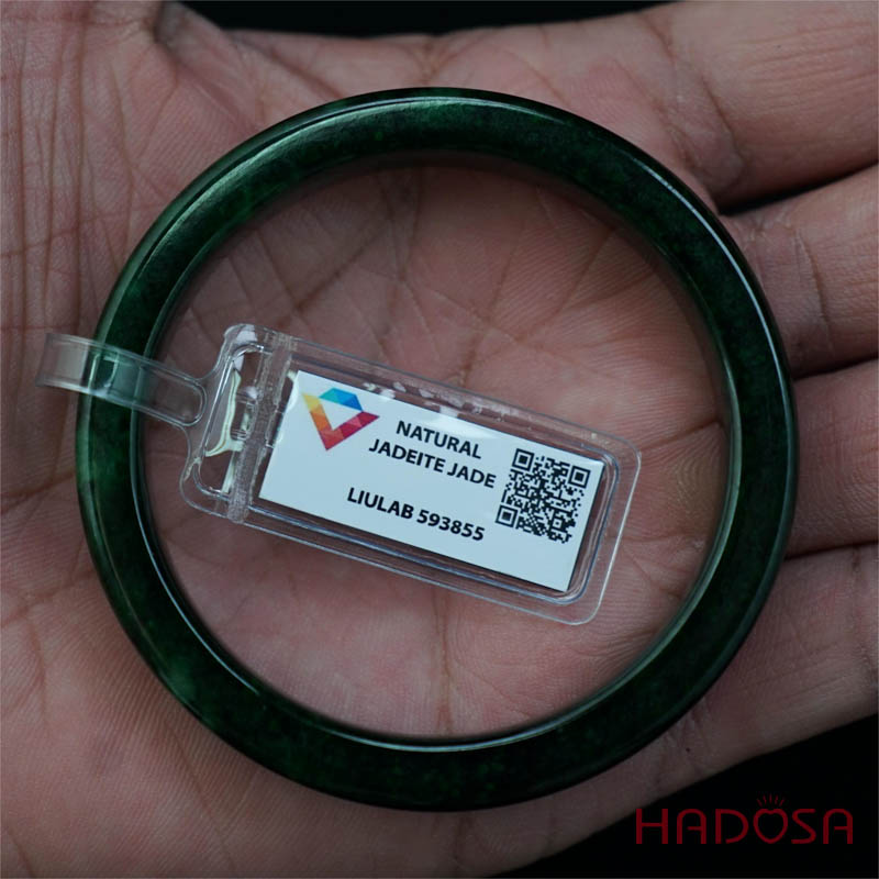 Vòng Ngọc Cẩm Thạch sơn thủy bản vuông ni 57