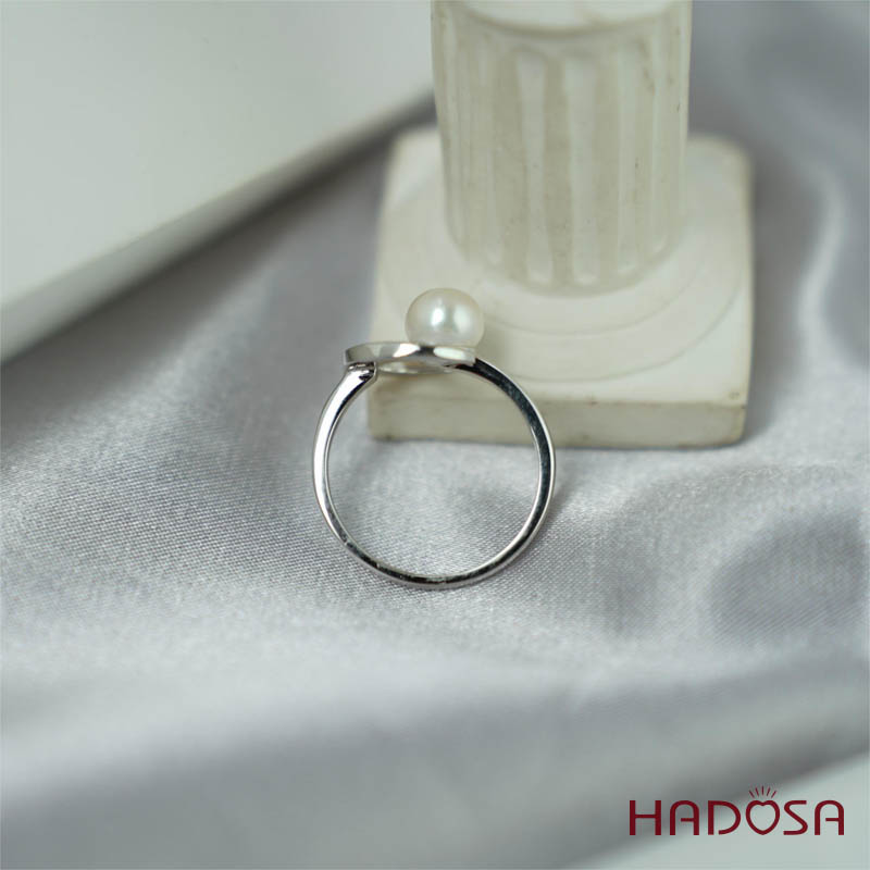 Nhẫn ngọc trai 7mm bạc