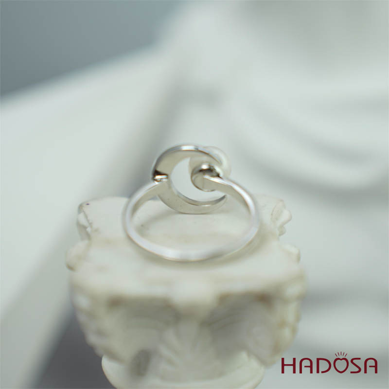 Nhẫn ngọc trai 7mm bạc