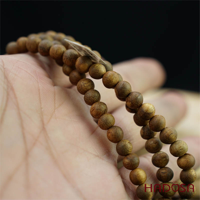 Chuỗi Trầm Tốc 108 hạt 7mm nâu nhạt