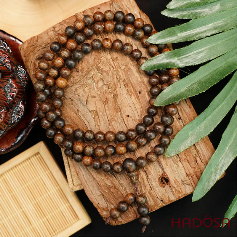 Vòng trầm hương 108 hạt 8mm Indo