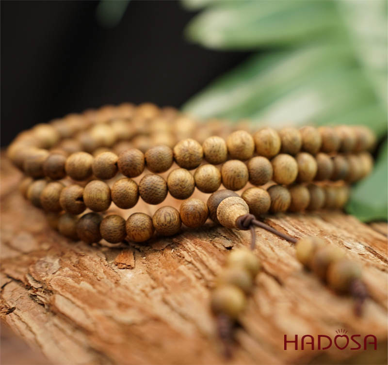 Chuỗi Trầm Tốc 108 hạt 7mm nâu nhạt
