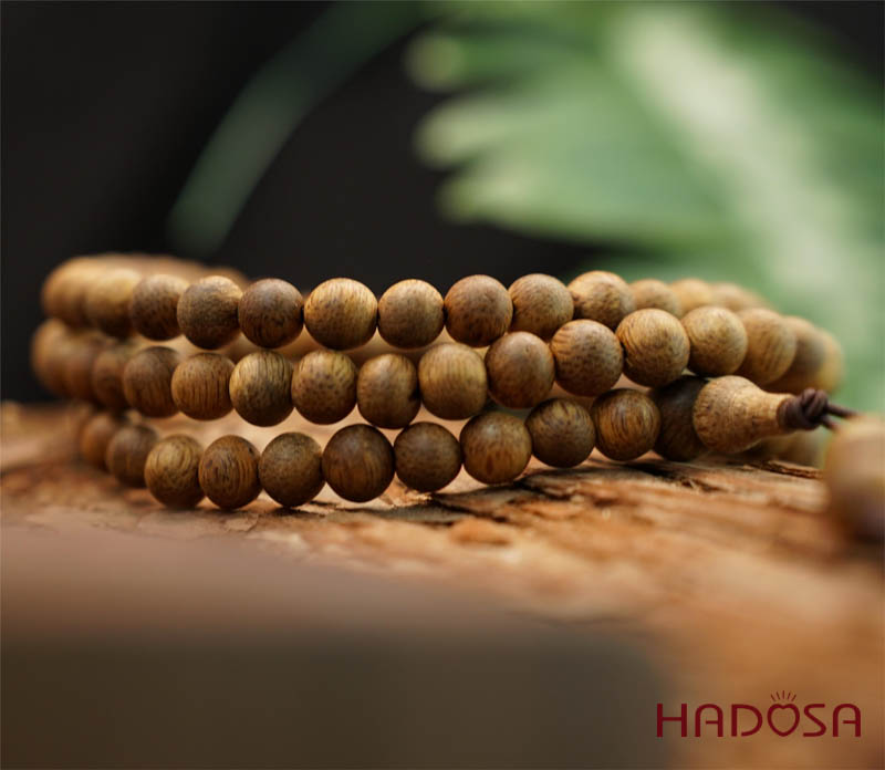 Chuỗi Trầm Tốc 108 hạt 7mm nâu nhạt