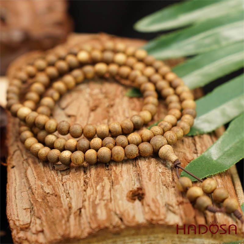 Chuỗi Trầm Tốc 108 hạt 7mm nâu nhạt