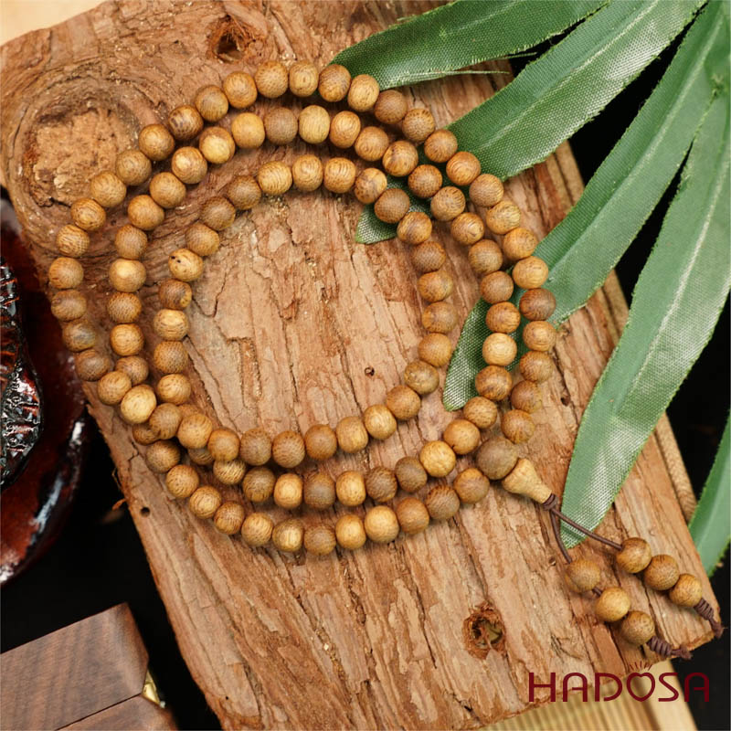 Chuỗi Trầm Tốc 108 hạt 7mm nâu nhạt