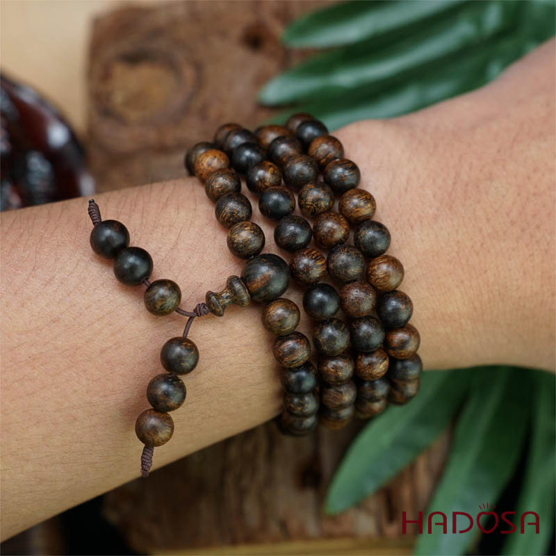 Vòng trầm hương 108 hạt 8mm Indo