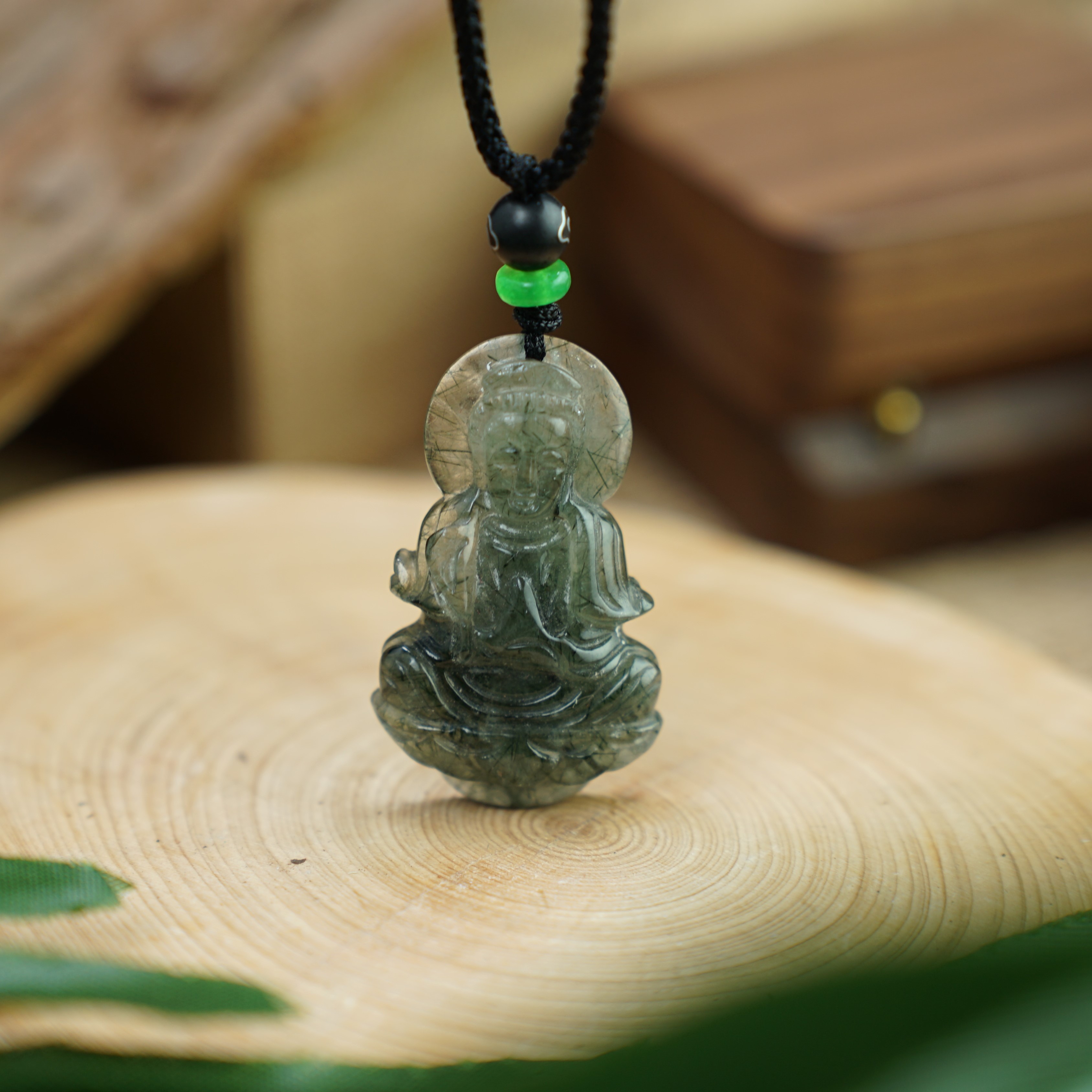 Quan âm thạch anh tóc xanh 3A