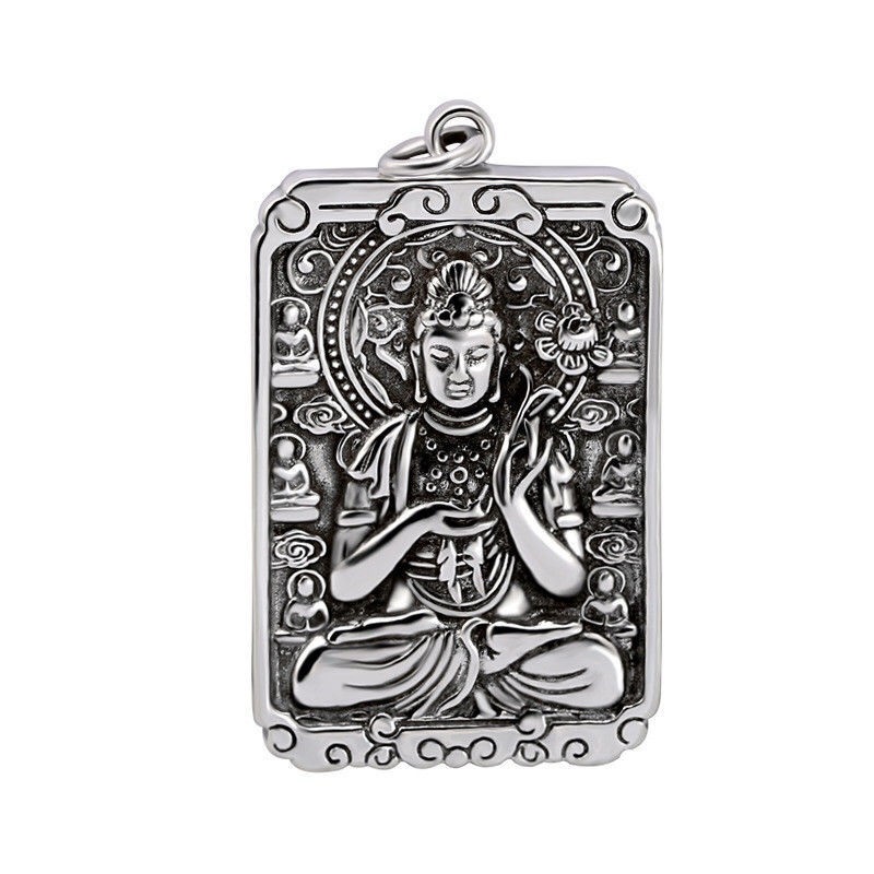Mặt dây chuyền bạc Thái Phật bản mệnh Đại thế Chí (Ngọ)
