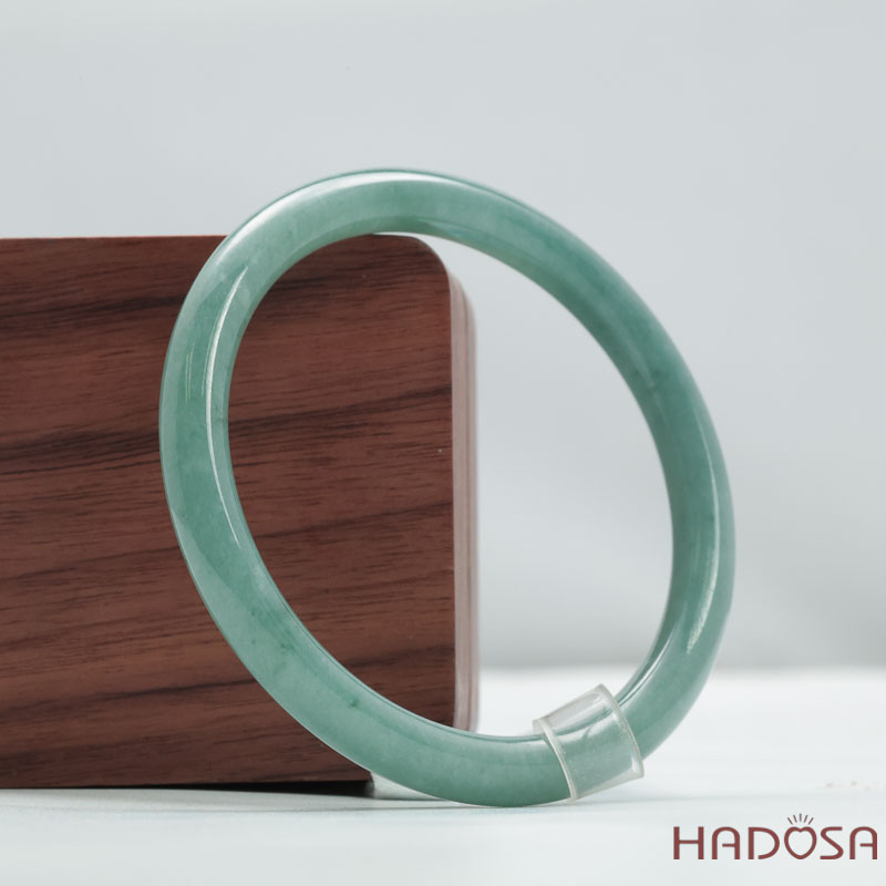 Vòng Ngọc Cẩm Thạch Lam Ngọc Bản Tròn Ni 53