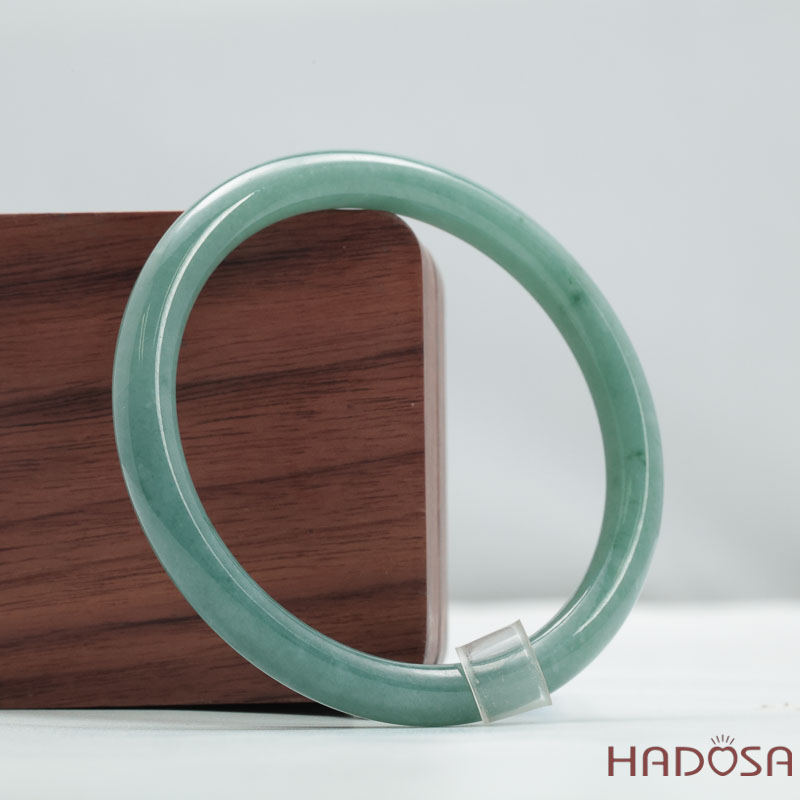 Vòng Ngọc Cẩm Thạch Lam Ngọc Bản Tròn Ni 53