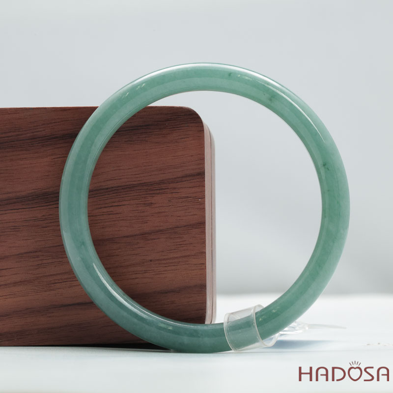 Vòng Ngọc Cẩm Thạch Lam Ngọc Bản Tròn Ni 53