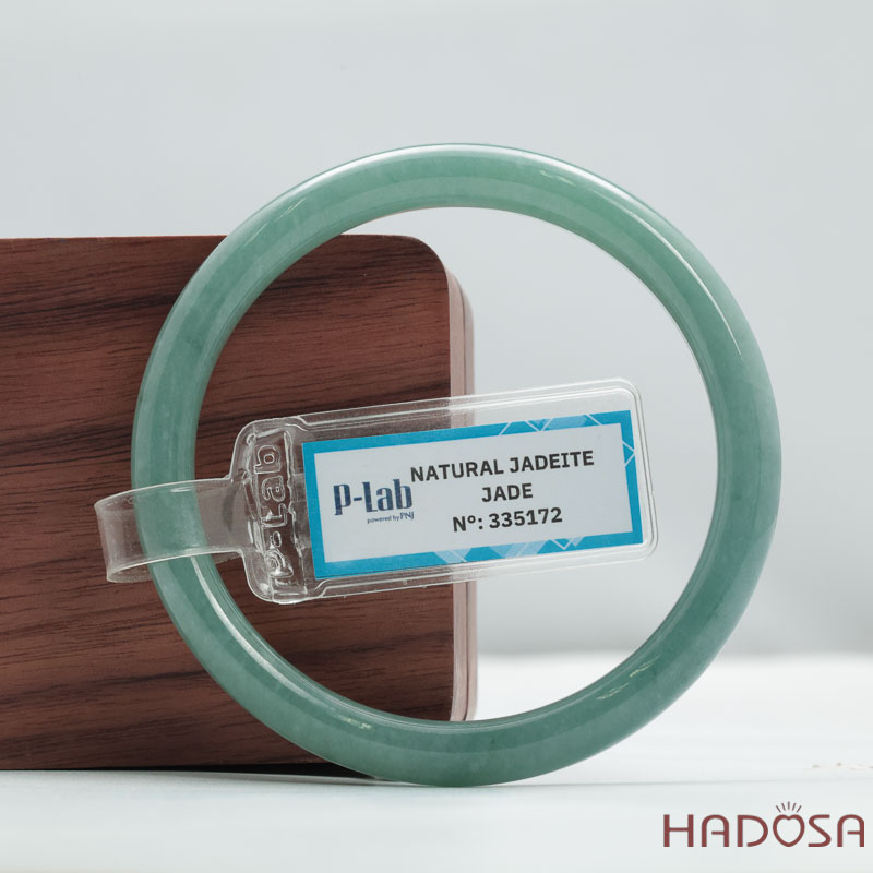 Vòng Ngọc Cẩm Thạch Lam Ngọc Bản Tròn Ni 53