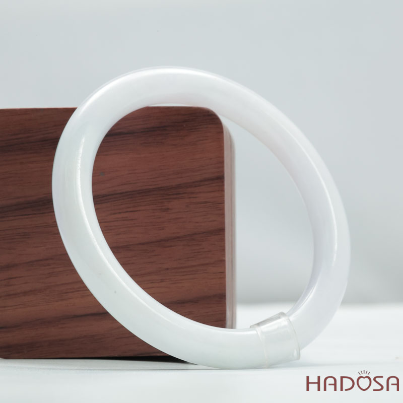 Vòng Ngọc Cẩm Thạch Type A Nếp Hóa Bản Tròn Ni 54