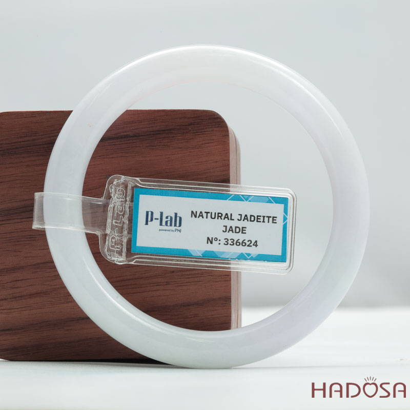 Vòng Ngọc Cẩm Thạch Type A Nếp Hóa Bản Tròn Ni 54