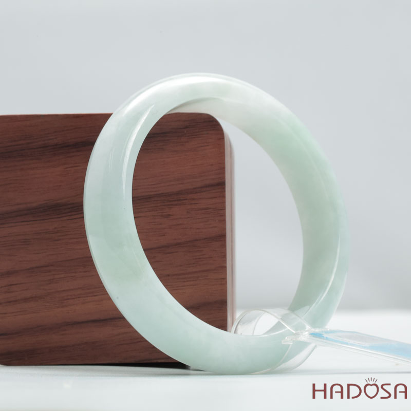 Vòng Cẩm Thạch Ngọc Type A Nếp Mịn Bản Hẹ Ni 52