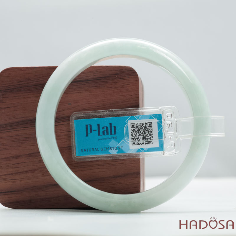 Vòng Cẩm Thạch Ngọc Type A Nếp Mịn Bản Hẹ Ni 52