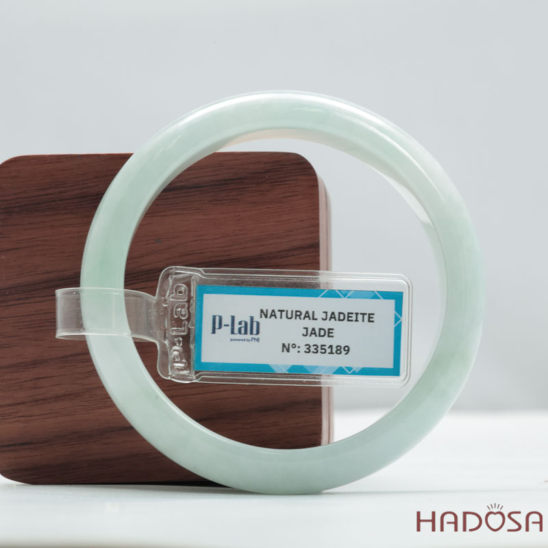 Vòng Cẩm Thạch Ngọc Type A Nếp Mịn Bản Hẹ Ni 52