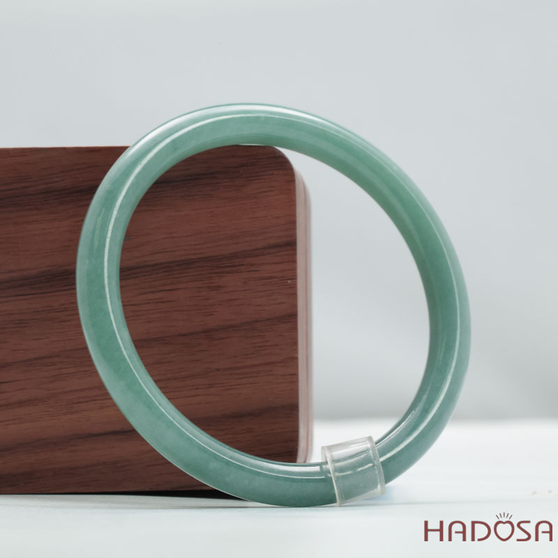 Vòng Ngọc Cẩm Thạch Lam Ngọc Bản Tròn Ni 53