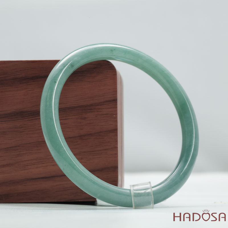 Vòng Ngọc Cẩm Thạch Lam Ngọc Bản Tròn Ni 53