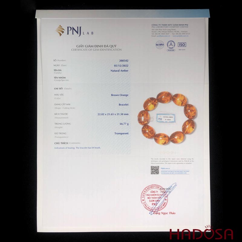 Hổ Phách Baltic cognac vàng hạt Olive 22x28mm