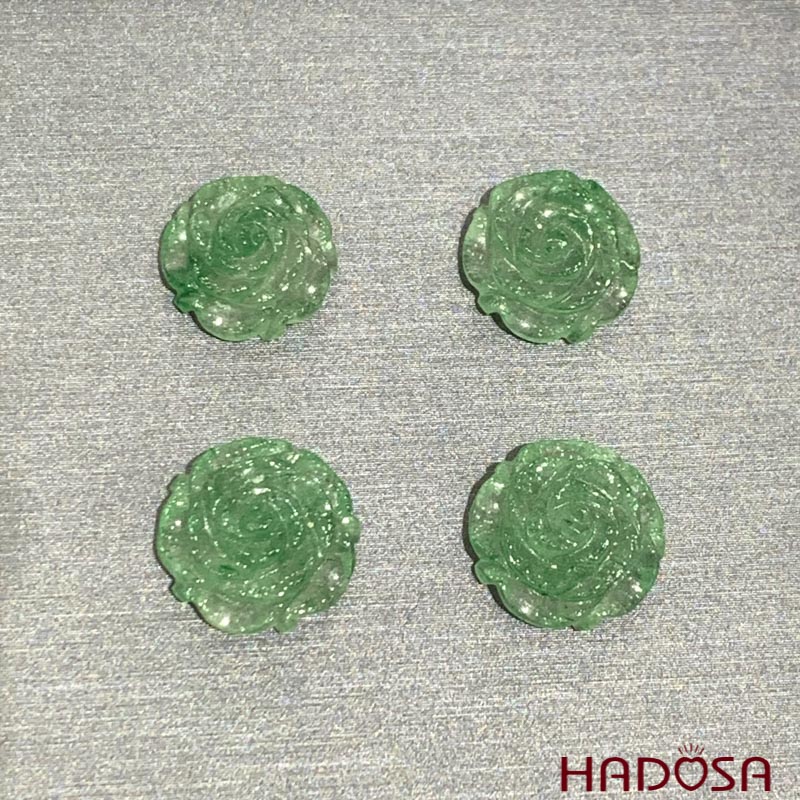 Hoa mẫu đơn thạch anh dâu xanh