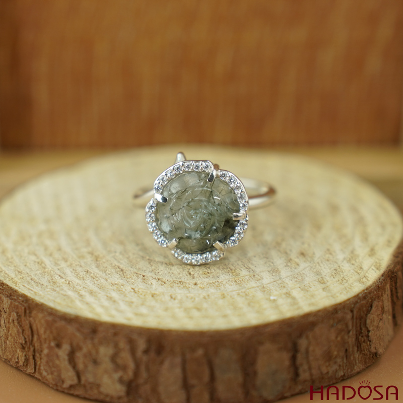 Hoa mẫu đơn thạch anh tóc xanh