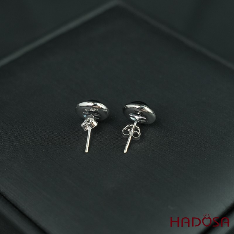 Hoa tai Topaz London cab 7mm bạc 925