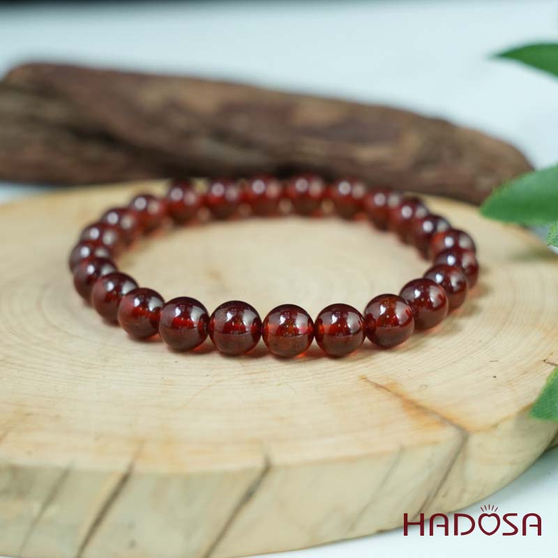 Vòng Ngọc Hồng Lựu Garnet 7mm cao cấp chuẩn 6A