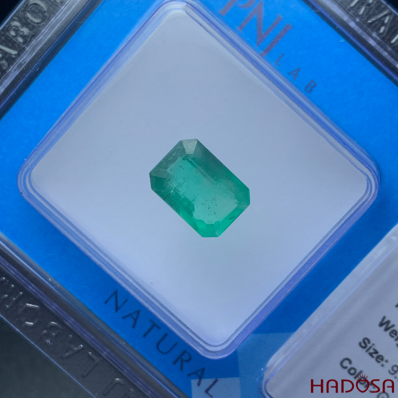 Mặt trang sức Emerald chữ nhật cao cấp 7x9mm