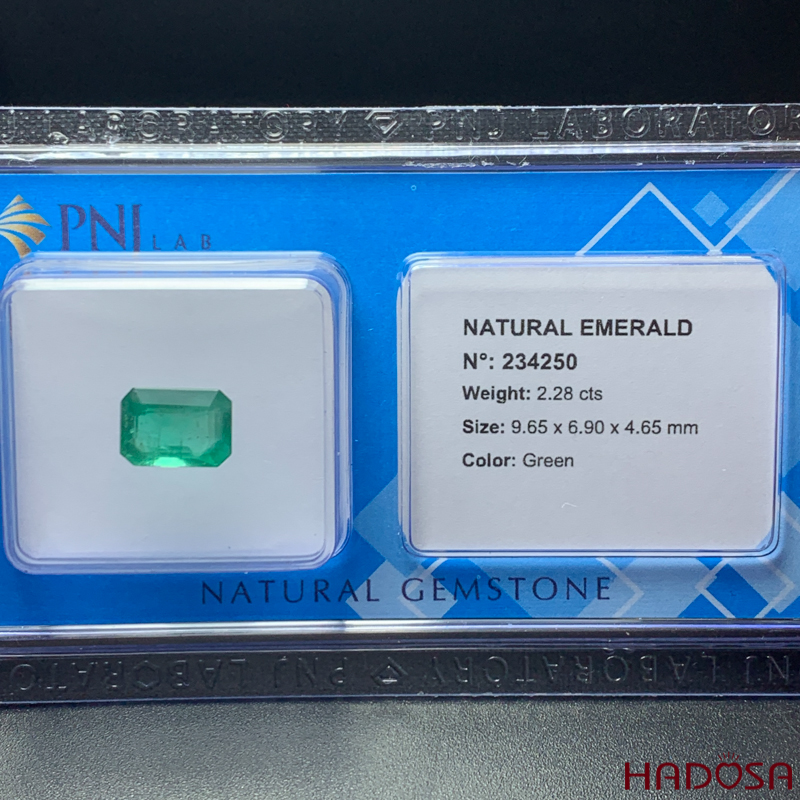 Mặt trang sức Emerald chữ nhật cao cấp 7x9mm