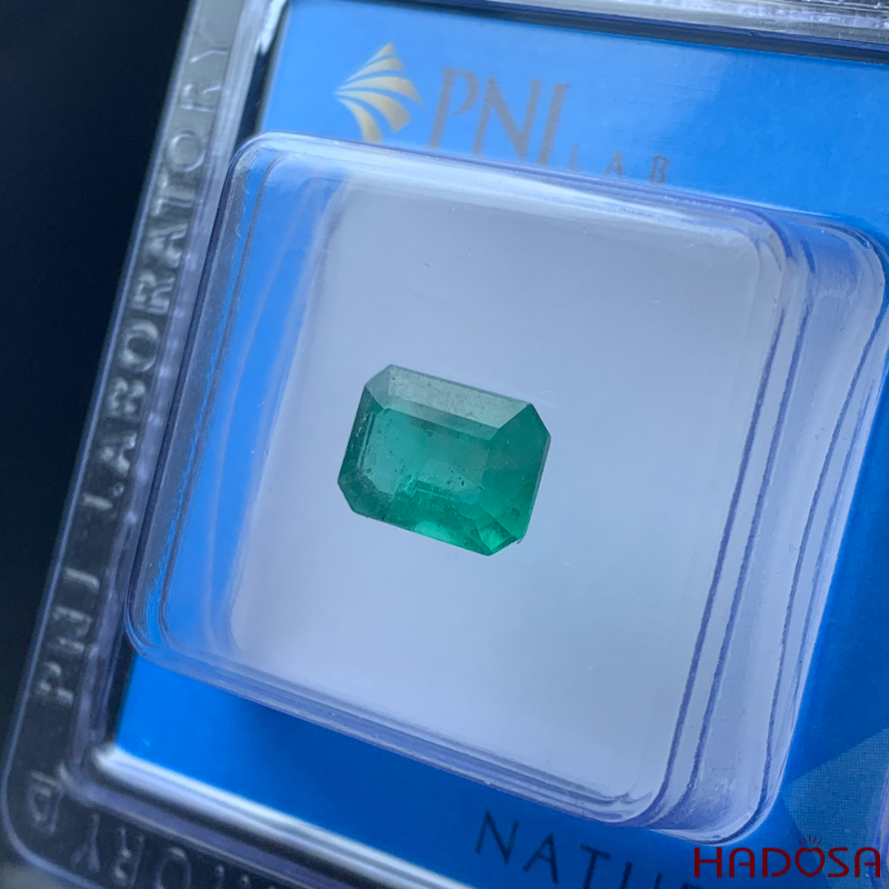 Mặt trang sức Emerald chữ nhật cao cấp 7x9mm