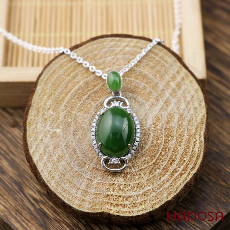 Mặt dây chuyền Ngọc Bích Canada 12*16mm HADOSA