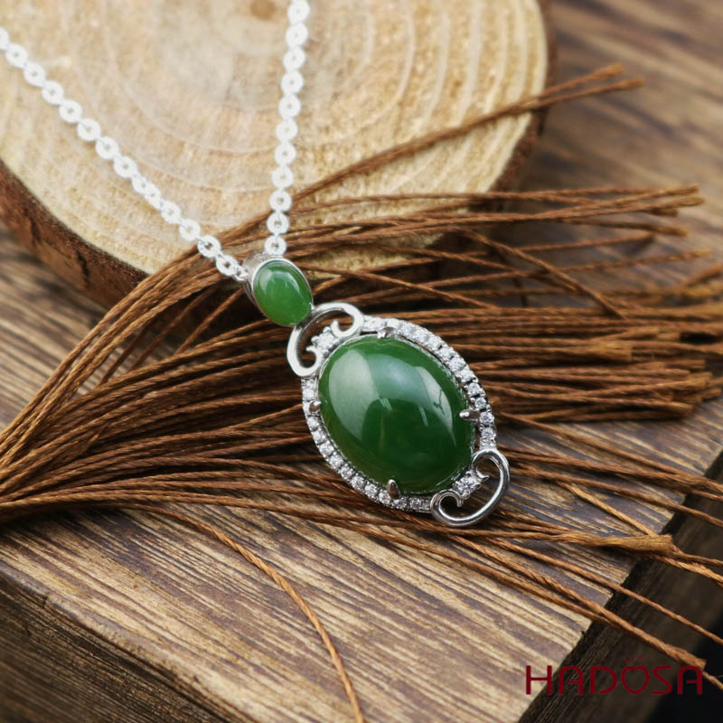 Mặt dây chuyền Ngọc Bích Canada 12*16mm