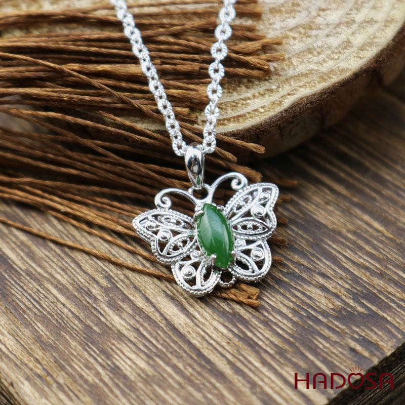 Mặt dây chuyền Ngọc bích 4*8mm