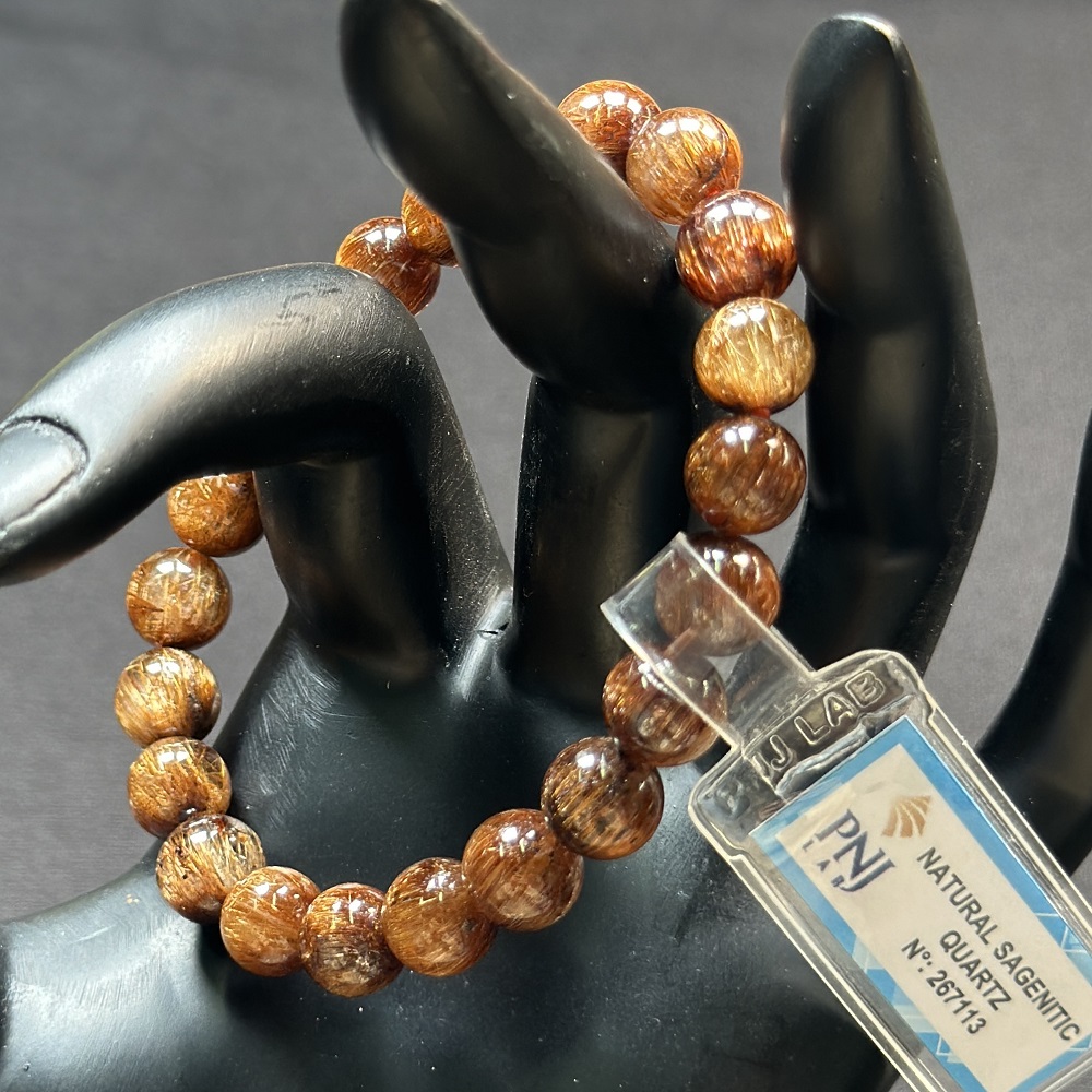 Thạch anh tóc đồng Vip 8.5mm đồng trục chuẩn 8A