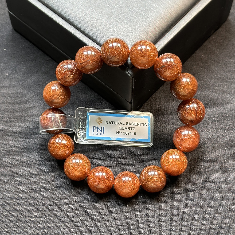 Thạch Anh tóc nâu 13 ly chuẩn 6A cao cấp