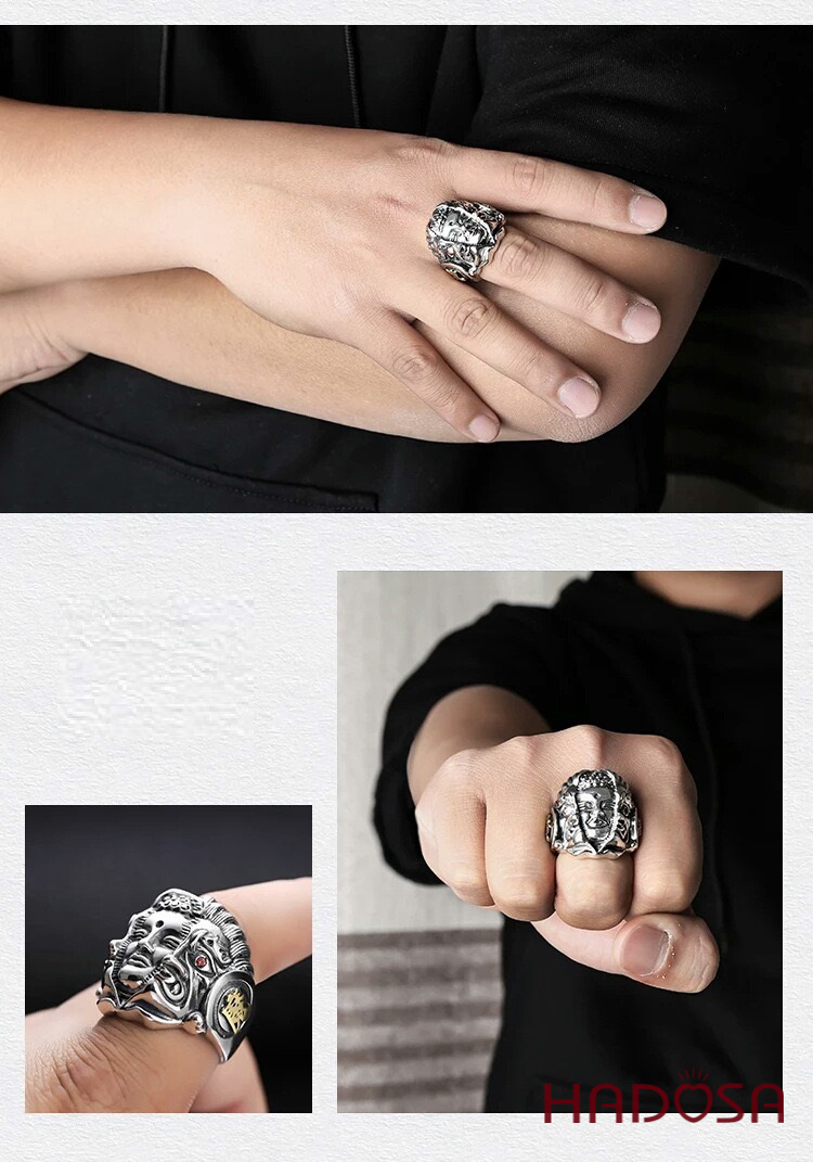 Nhẫn bạc nam Thiện Ác