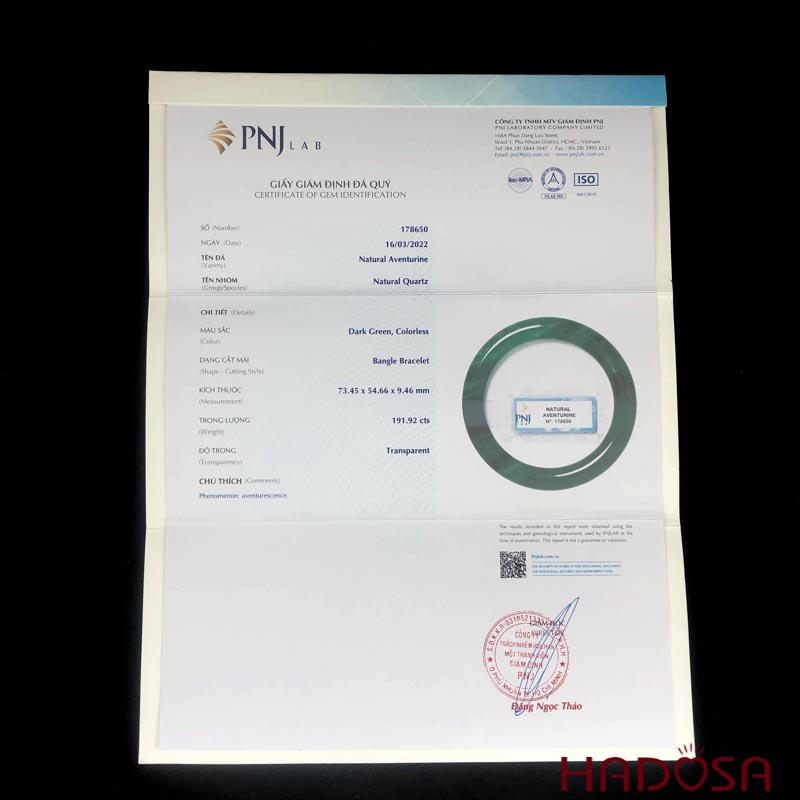 Vòng kiềng dâu tây xanh bản tròn chuẩn 5A ni 54