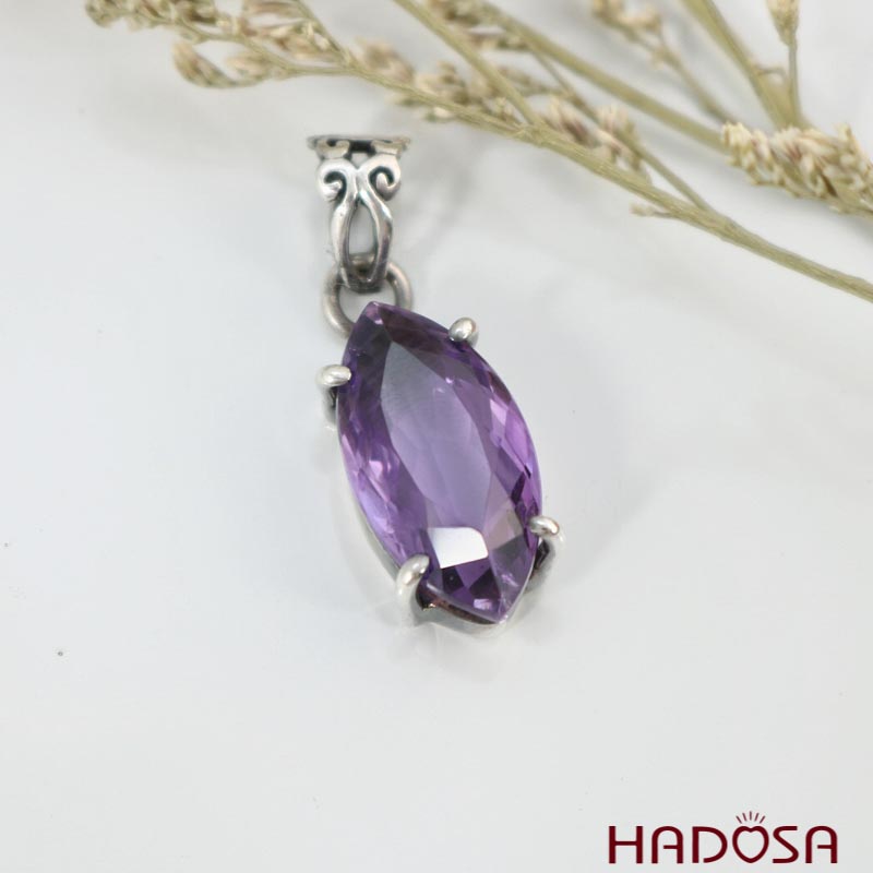 Mặt dây chuyền Thạch anh tím bạc 925