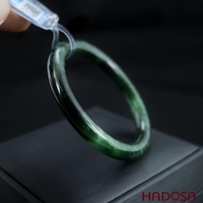 Vòng Ngọc Cẩm Thạch xanh đậm ni 52