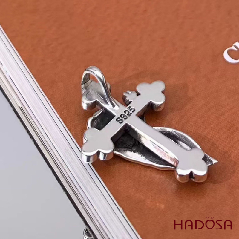 Mặt dây chuyền bạc thánh giá cánh thiên thần