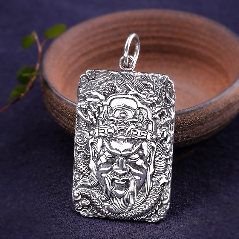 Mặt dây chuyền bạc nam đẹp Quan Vân Trường