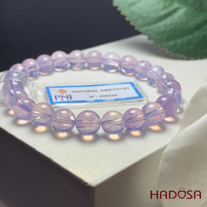 Vòng Thạch Anh ánh trăng Tím 7mm chuẩn 8A