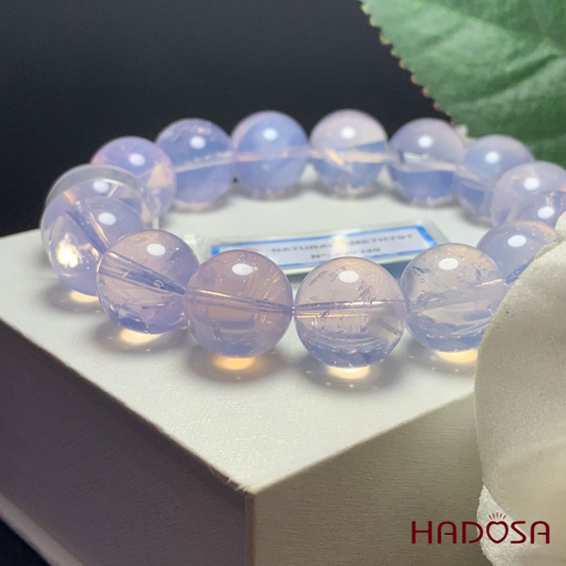 Vòng Thạch Anh ánh trăng Tím 13mm chuẩn 8A